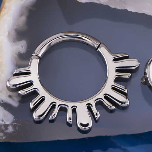 Кольцо-кликер Солнце 1.2 мм (16 G) фото 2